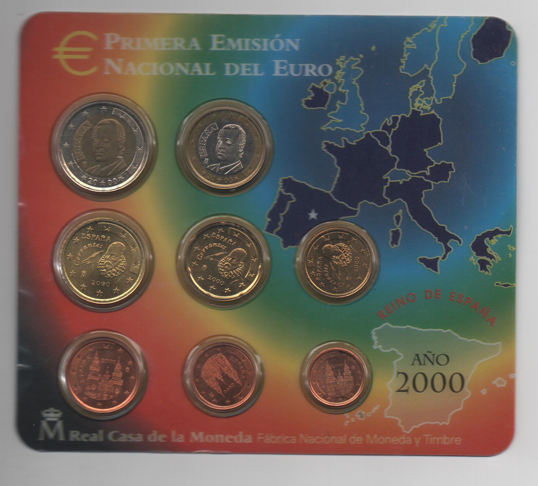 ESPAÑA DEL AÑO 2000 EUROSET FDC